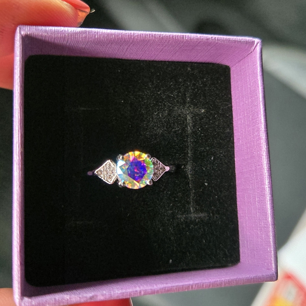 Moissonite/Opal Ring